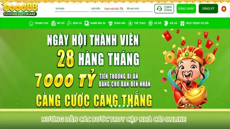 Hướng dẫn các bước truy cập nhà cái online